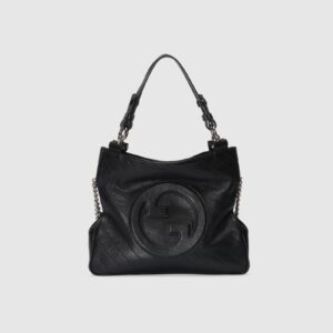 Replica Designer Bag GUCCI Blondie small tote bag black leather