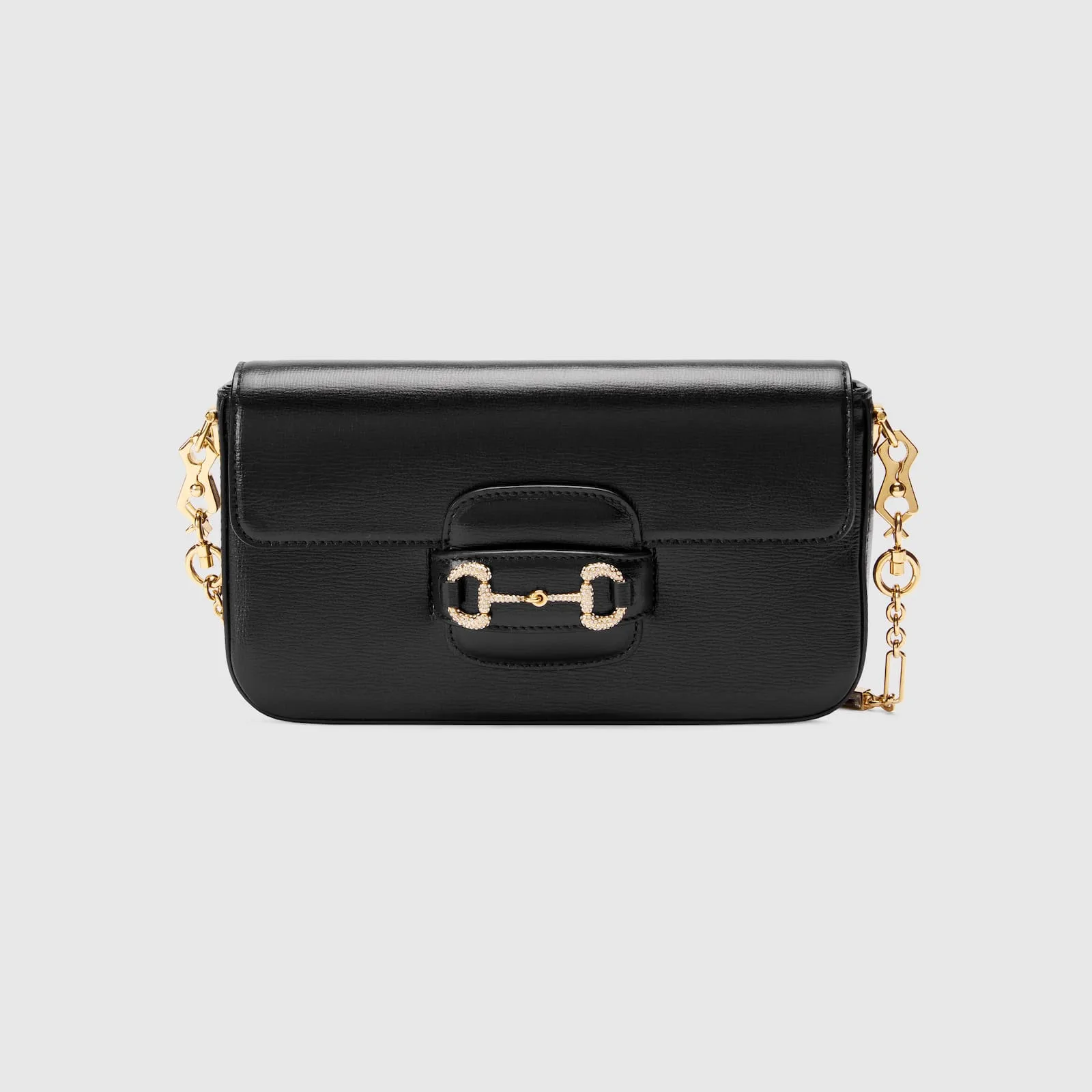 Replica Designer Bags Gucci replica Horsebit 1955 mini bag black leather