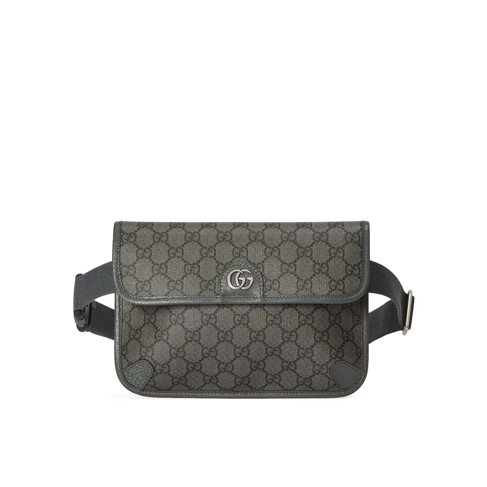 Replica Designer Bags Gucci Replica Bags Ophidia GG small belt bag grey and black Supreme