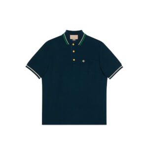 GUCCI Clothing Wool cotton jersey polo shirt