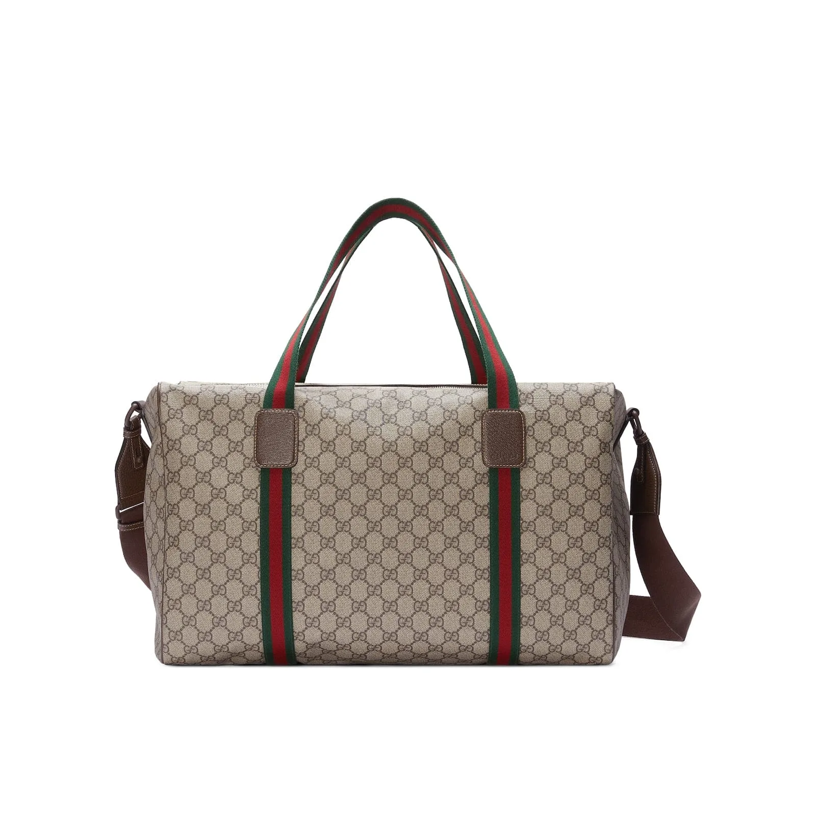 Replica Designer Bags Gucci Replica Bags Medium duffle bag with Web beige and ebony Soft GG Supreme