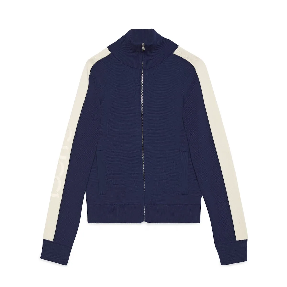 Gucci replica designer clothes Cotton knit zip bomber jacket
