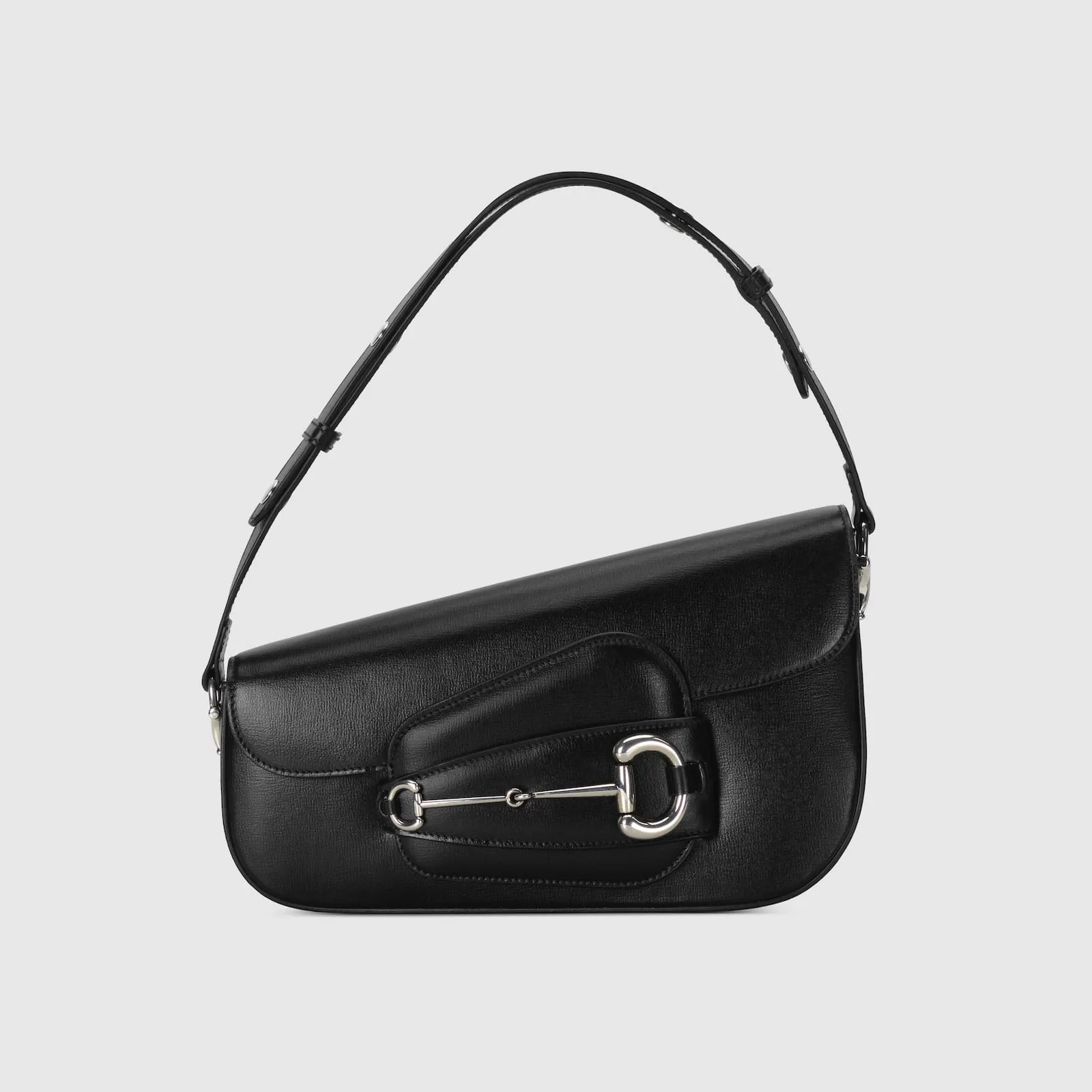 Replica Designer Bags Gucci replica Horsebit 1955 shoulder bag black leather