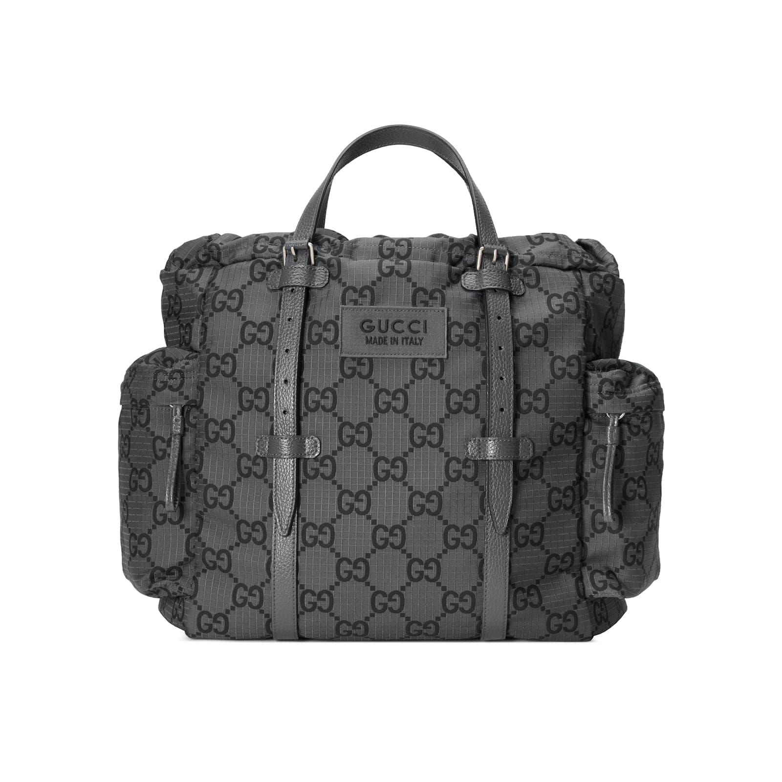 Replica Designer Bags Gucci Replica Bags Medium GG ripstop tote bag dark grey and black ripstop