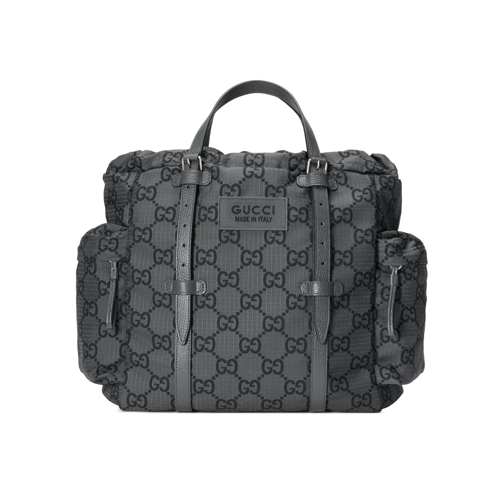 Replica Designer Bags Gucci Replica Bags Medium GG ripstop tote bag dark grey and black ripstop