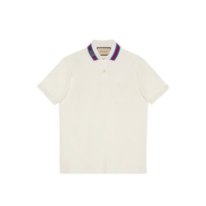 GUCCI Clothing Cotton piquet polo with Square GG