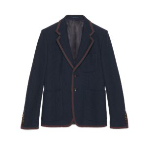 GUCCI Replica Designer Clothes Cotton jersey jacket with Web