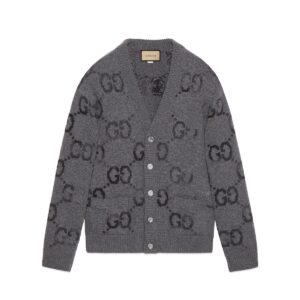 GUCCI Replica Designer Clothes Wool cardigan with GG intarsia
