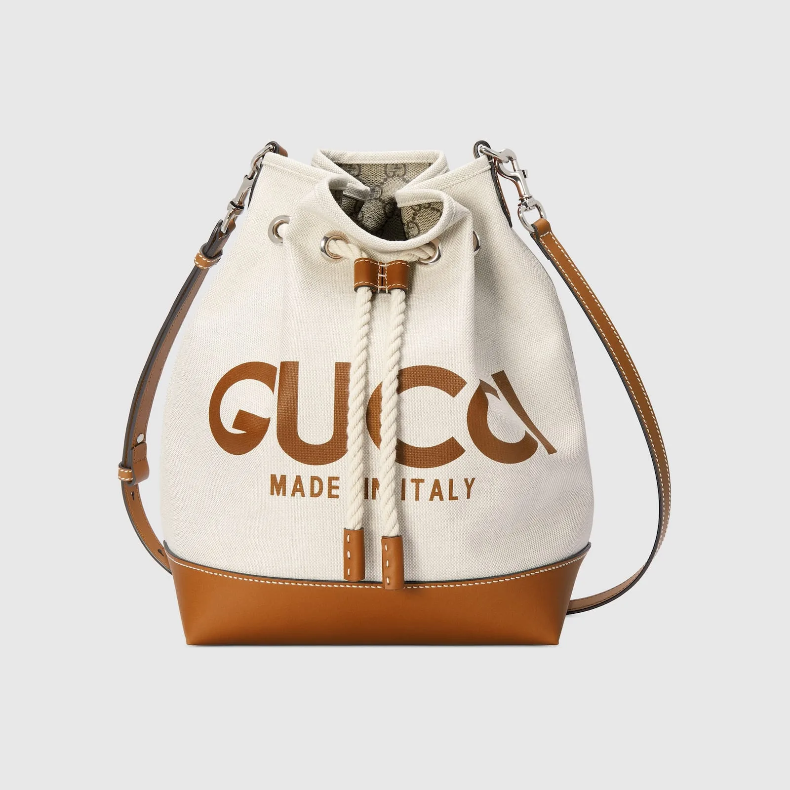Replica Designer Bags Gucci replica Small shoulder bag with print Beige canvas