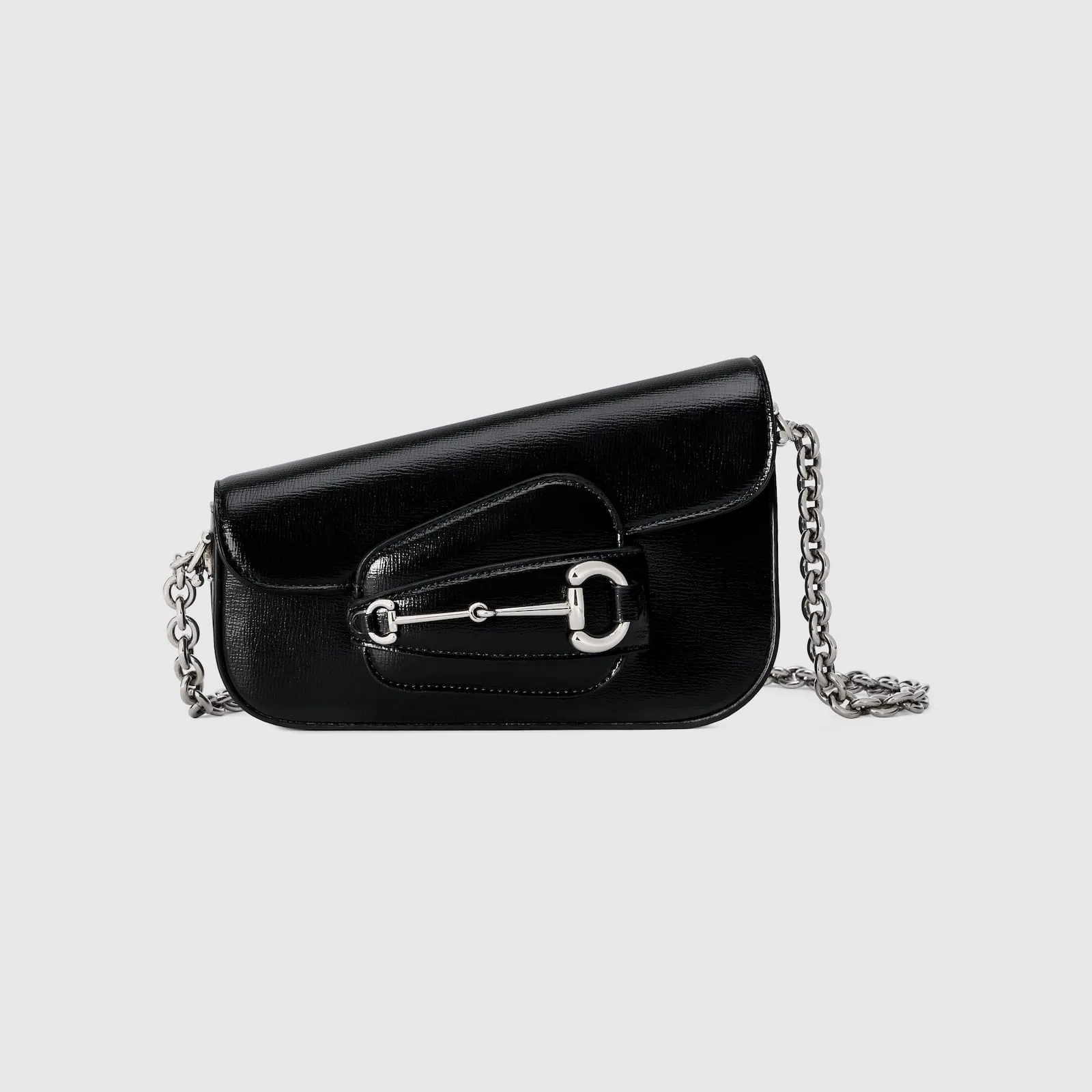 Replica Designer Bags Gucci replica Horsebit 1955 mini shoulder bag black leather