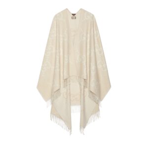 GUCCI Reversible jumbo GG cashmere cape