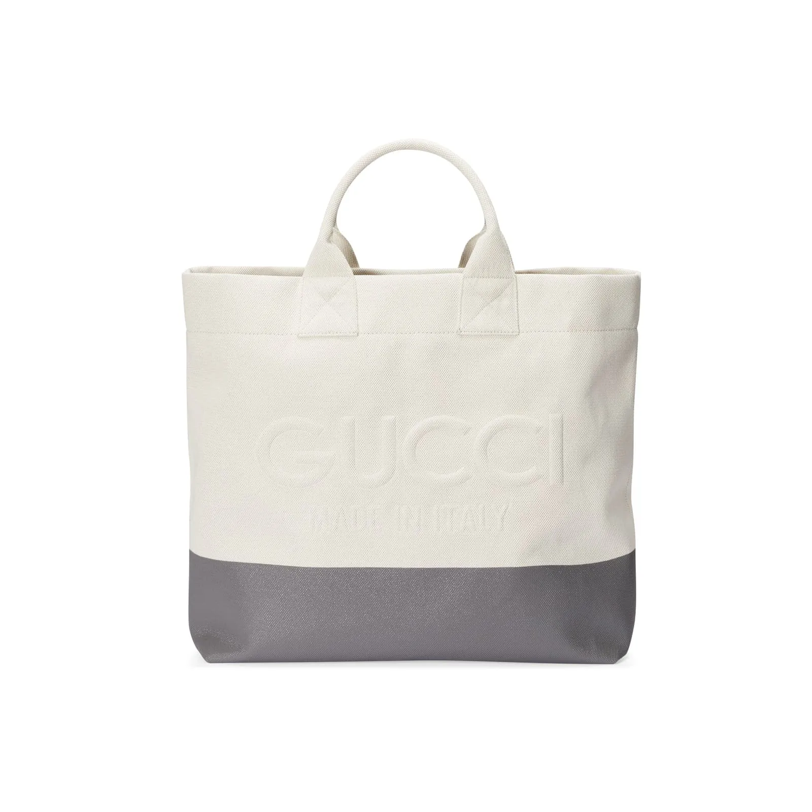 Replica Designer Bags Gucci Replica Bags Canvas tote bag with embossed detail natural canvas with grey