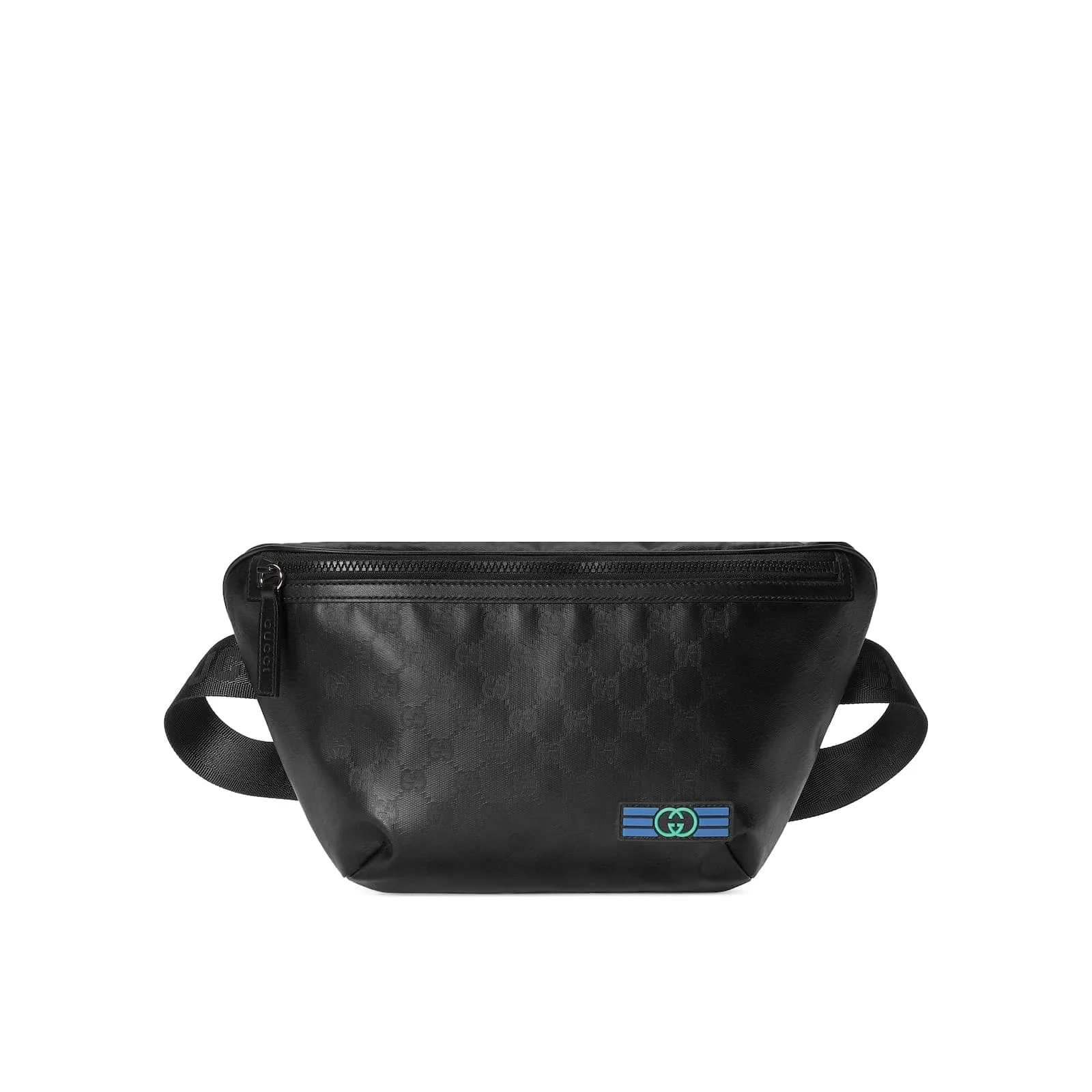 Replica Designer Bags Gucci Replica Bags GG Crystal belt bag black GG Crystal canvas