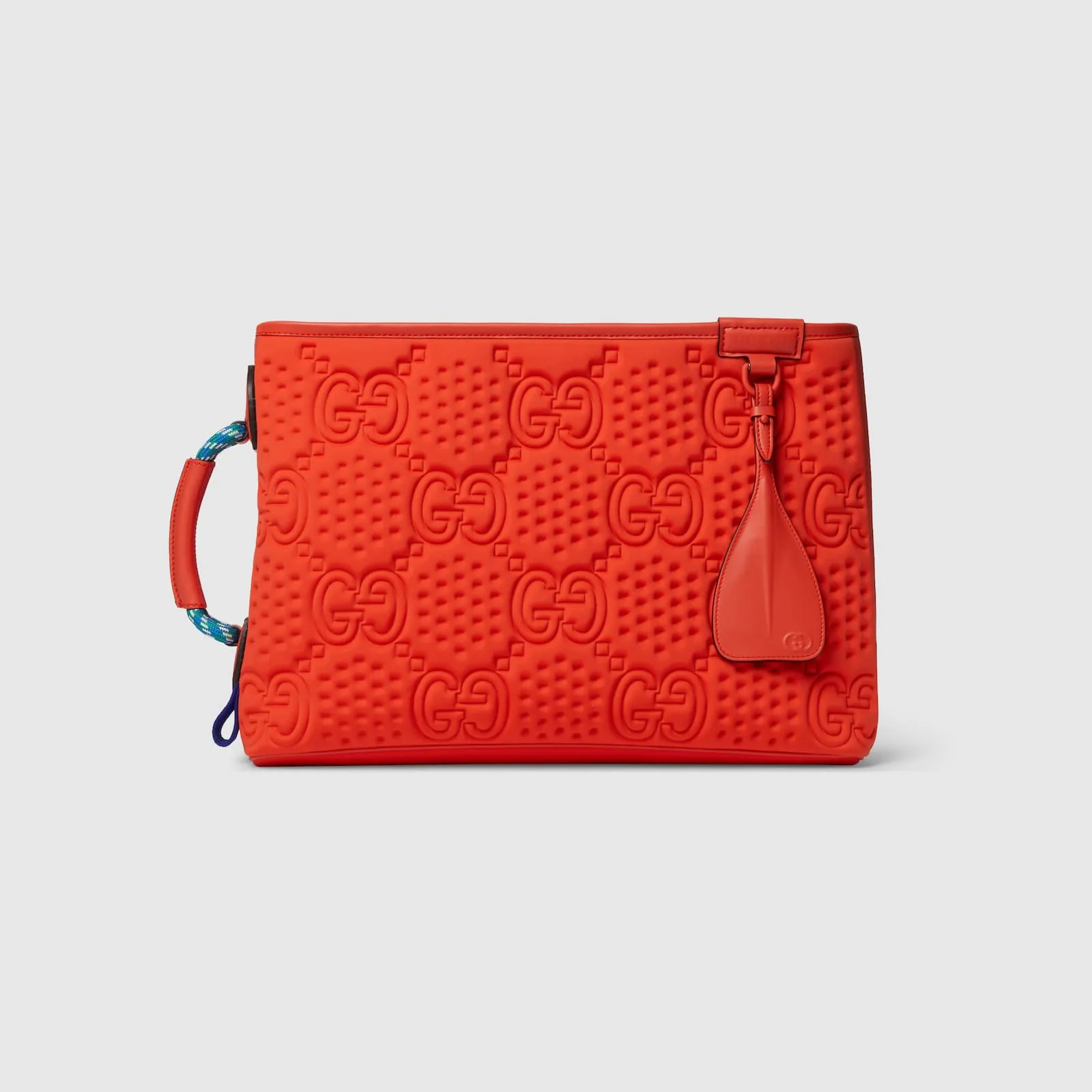 Replica Designer Bags Gucci replica Large GG scuba pouch orange scuba