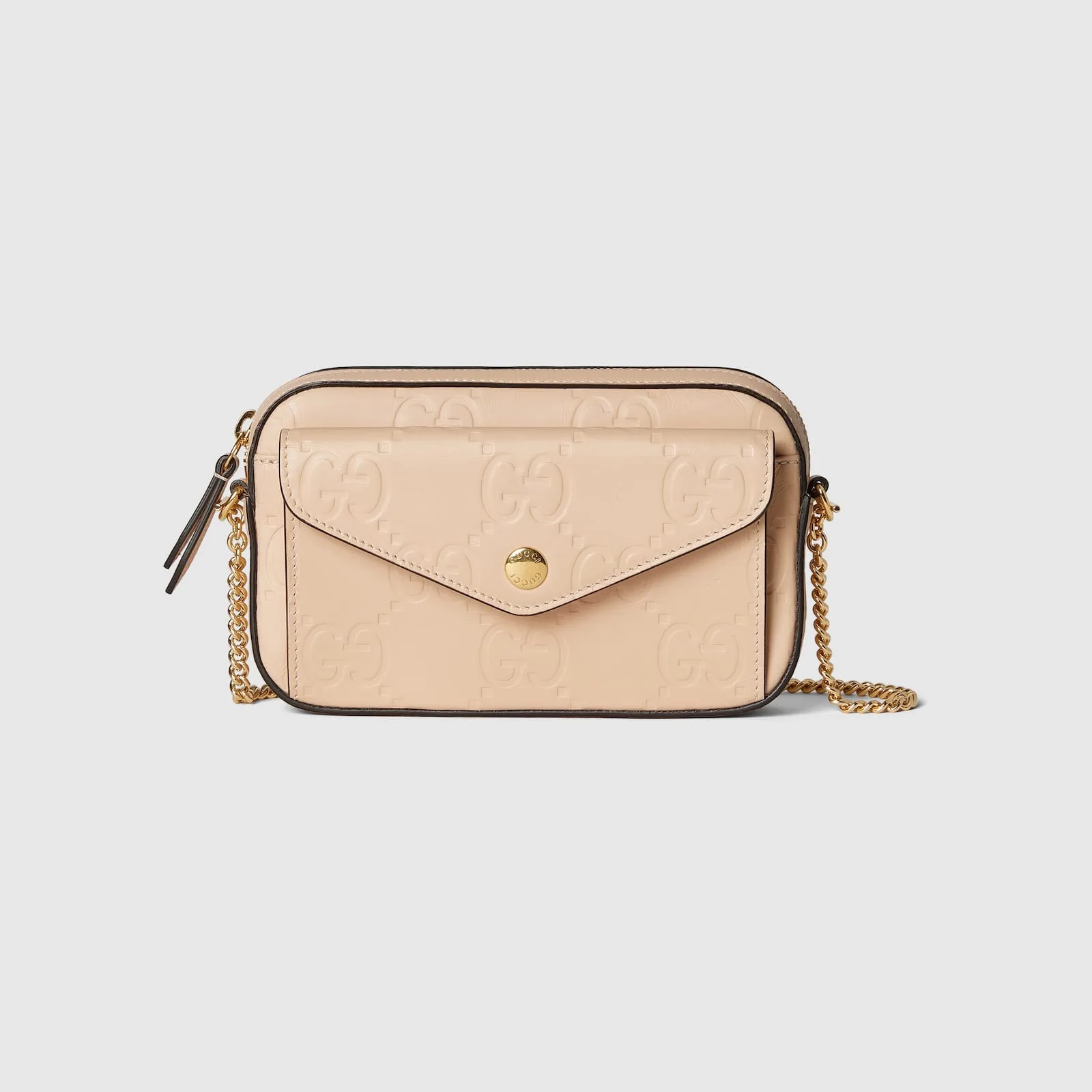Replica Designer Bags Gucci replica GG super mini shoulder bag light beige leather