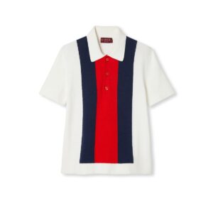 GUCCI Replica Designer Clothes Cotton blend terry knit polo shirt