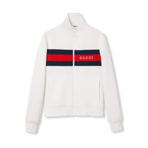 GUCCI Clothing Neoprene zipped jacket with Web