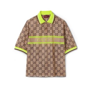 GUCCI Clothing Polyester mesh GG print polo shirt