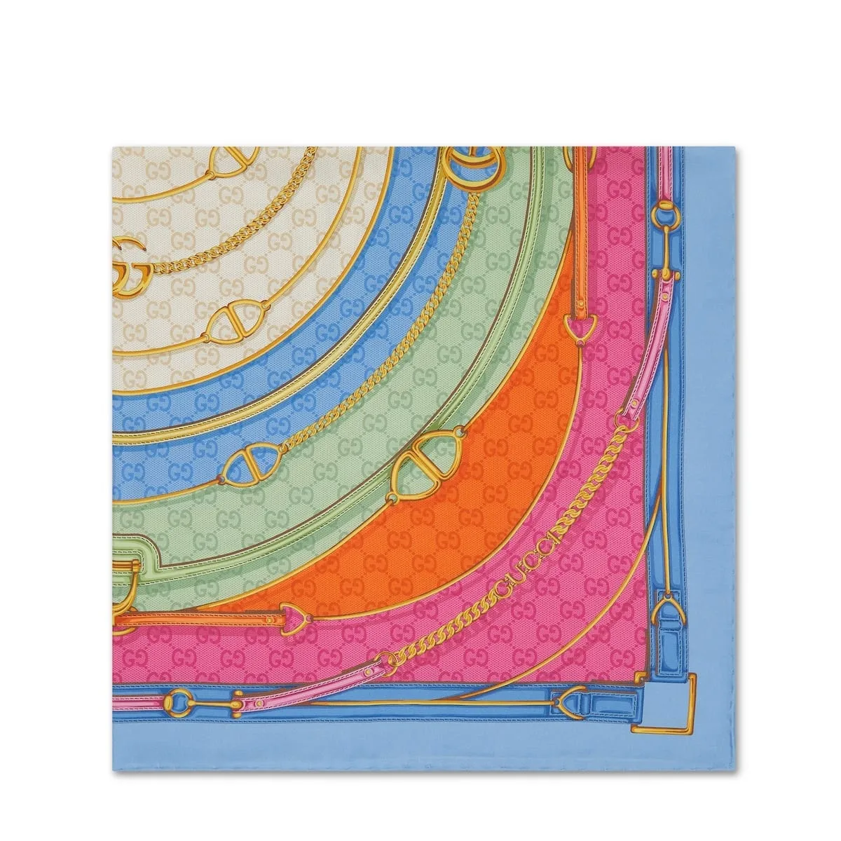 Gucci replicates GG print silk scarf