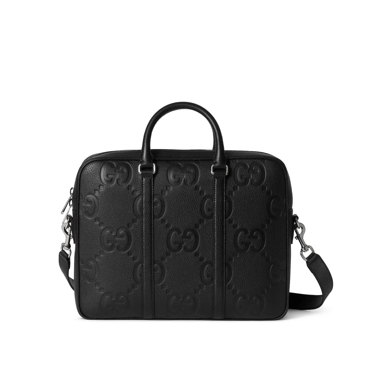 Replica Designer Bags Gucci Replica Bags Jumbo GG briefcase black GG canvas