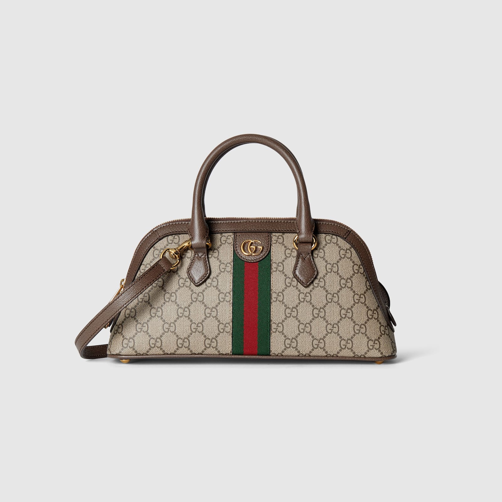Replica Designer Bags Gucci replica Ophidia small top handle bag beige and ebony GG Supreme