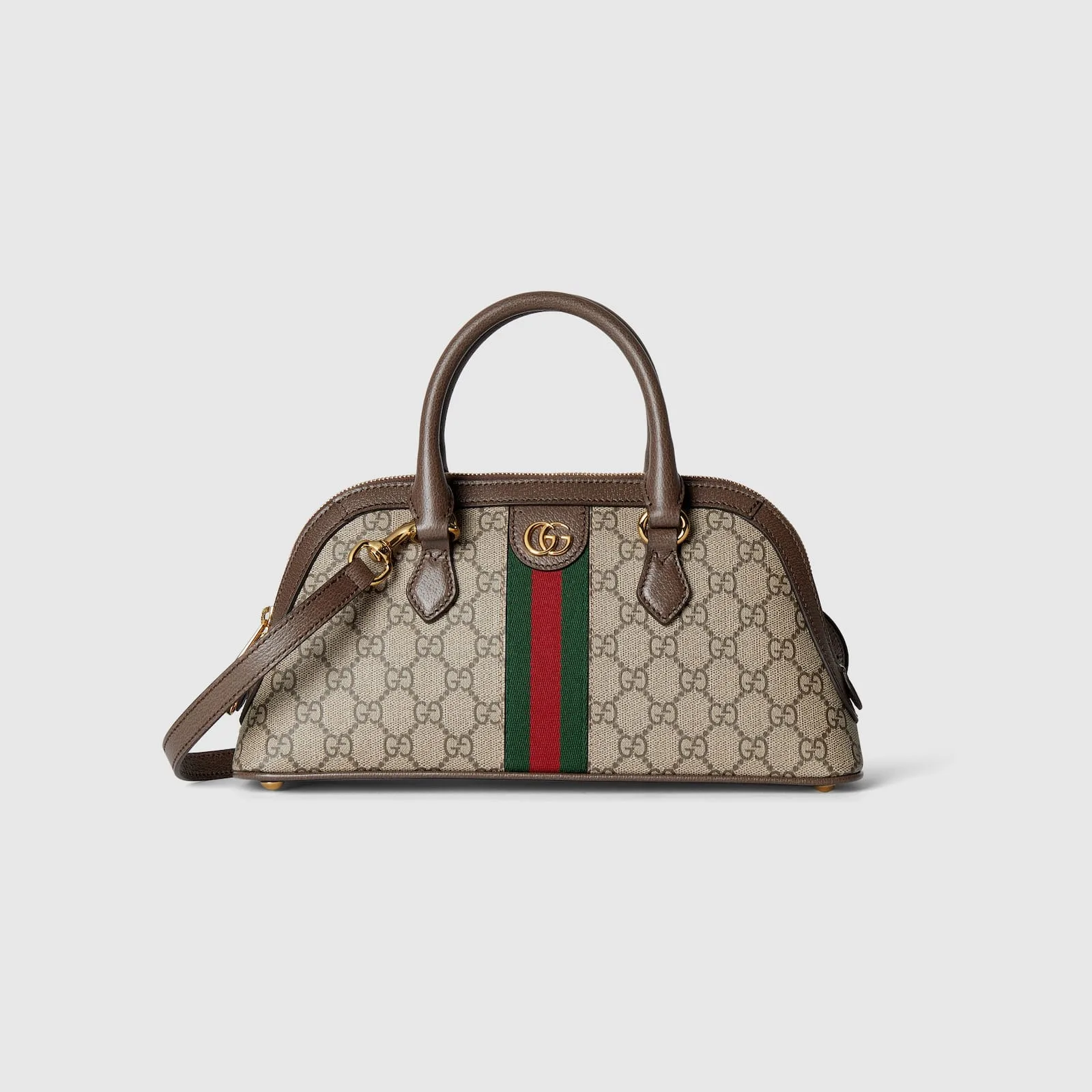 Replica Designer Bags Gucci replica Ophidia small top handle bag beige and ebony GG Supreme