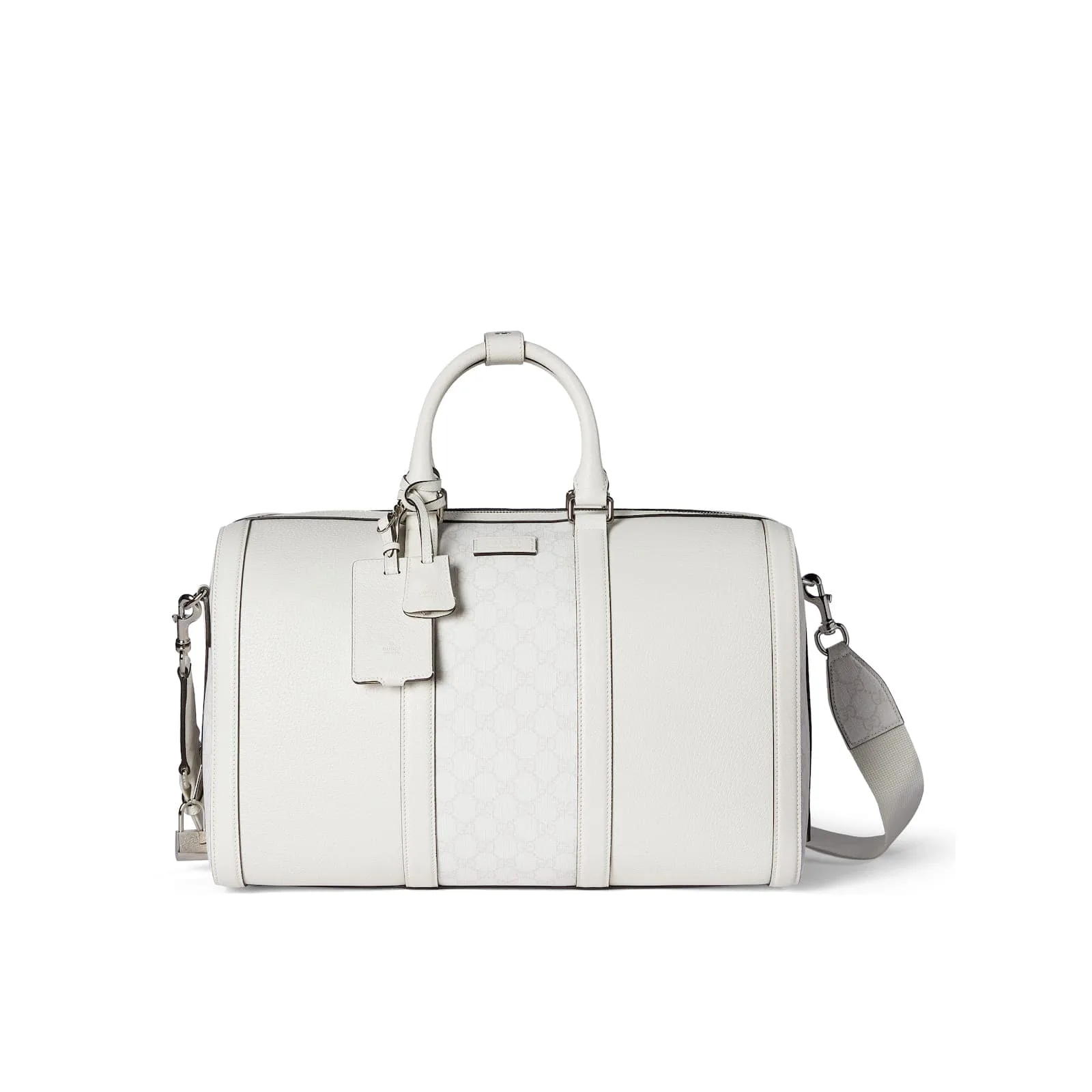 Replica Designer Bags Gucci Replica Bags GG medium duffle bag white GG Supreme
