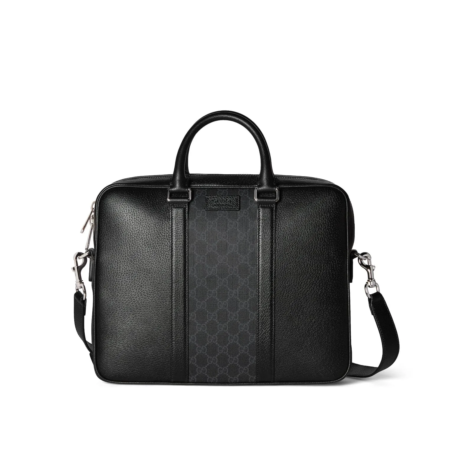 Replica Designer Bags Gucci Replica Bags Medium GG briefcase with tag black leather