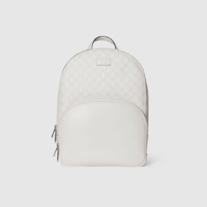 Replica Designer Bag GUCCI Medium GG backpack with tag white Supreme
