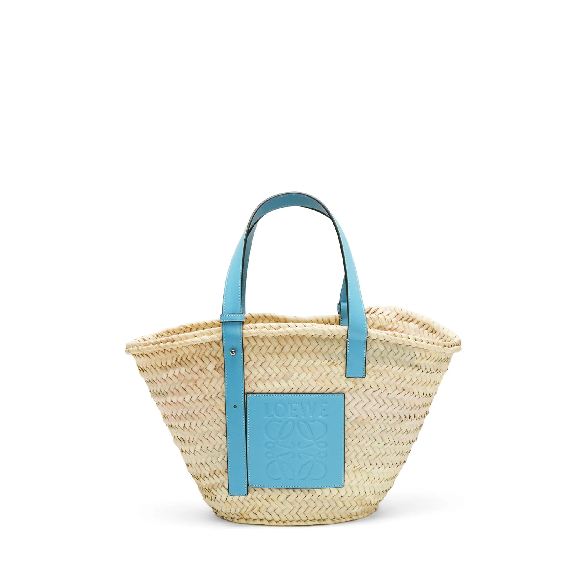 LOEWE Replica bags Basket bag in palm leaf and Calfskin