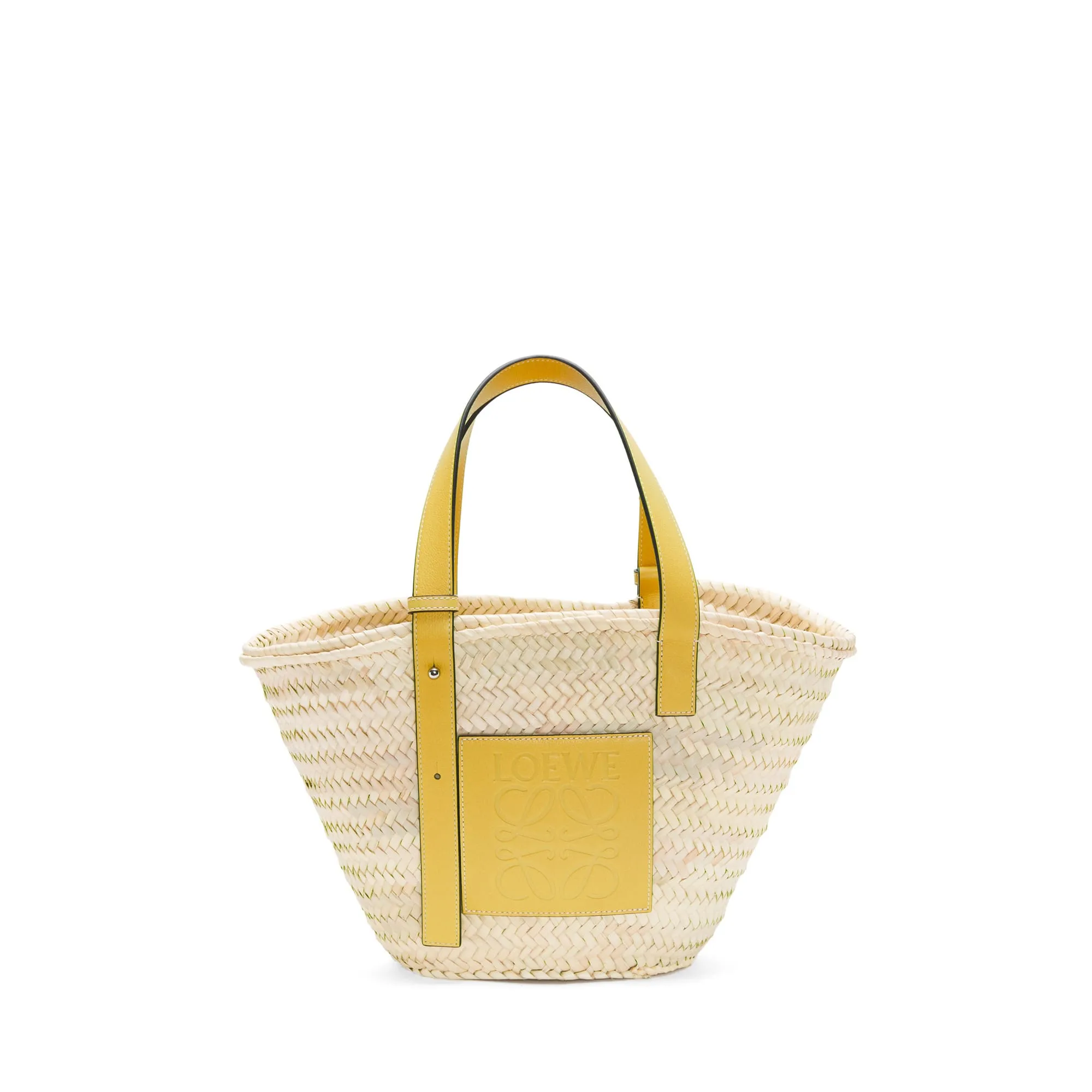 LOEWE Replica bags Basket bag in palm leaf and Calfskin