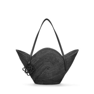 LOEWE Replica Designer Bag Petal basket bag in Raffia and Calfskin