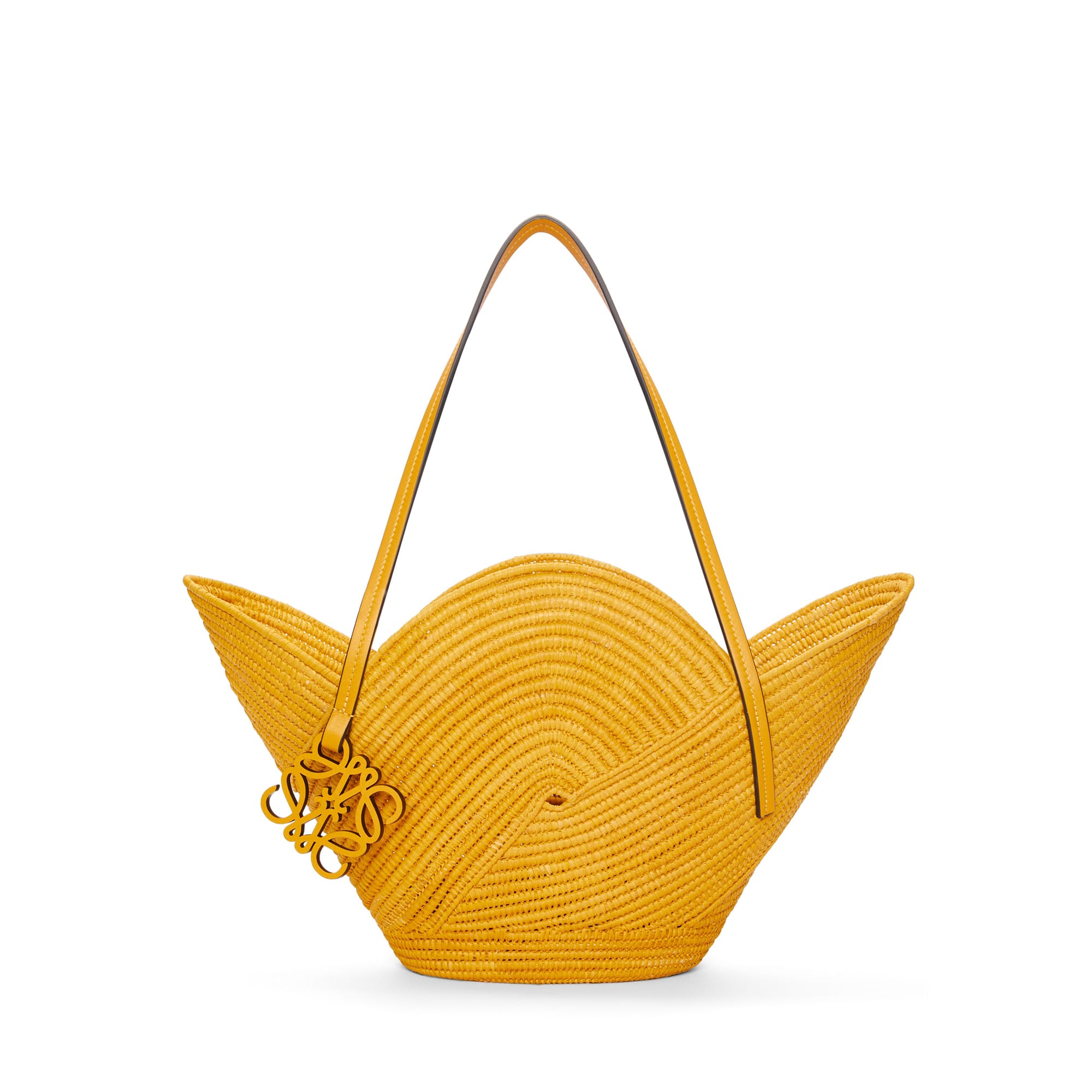 LOEWE Replica bags Petal basket bag in Raffia and Calfskin