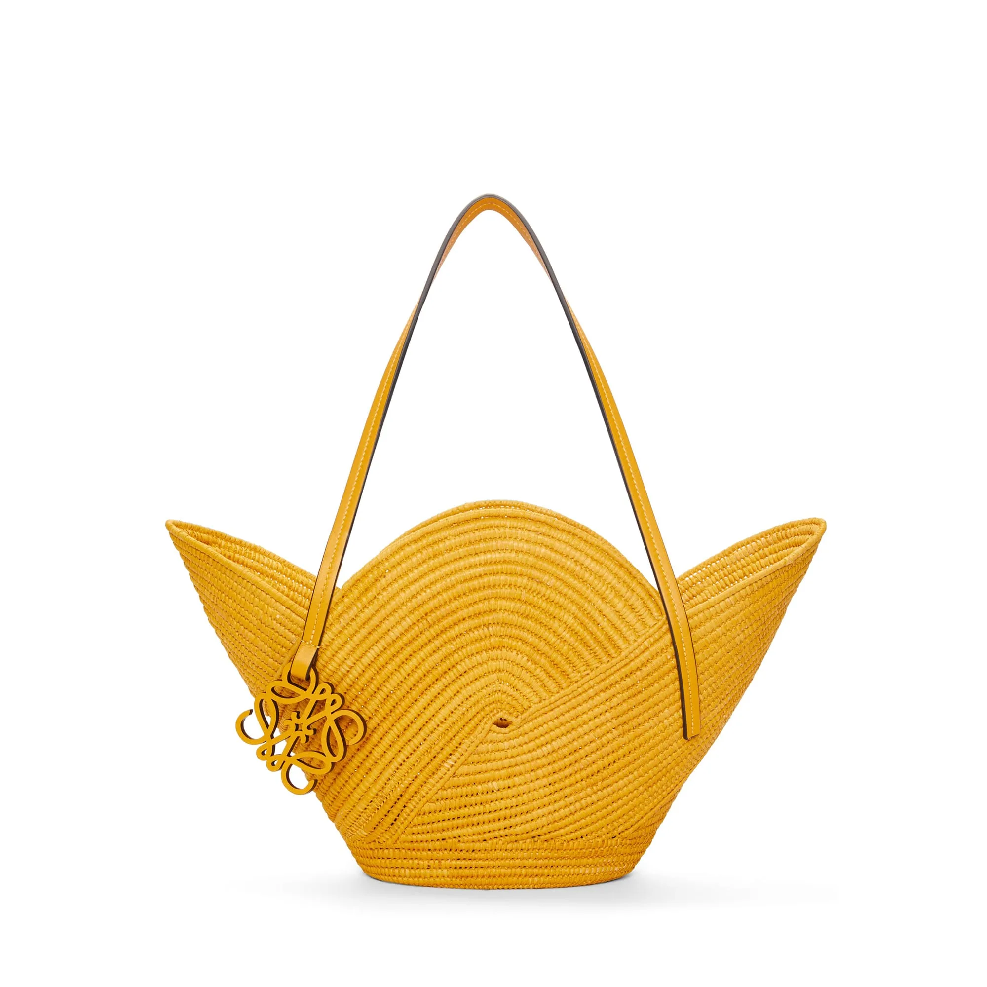 LOEWE Replica bags Petal basket bag in Raffia and Calfskin