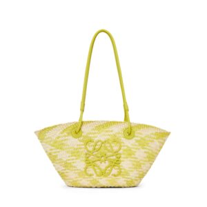 LOEWE Replica Designer Bag Small Anagram Basket bag in iraca palm and Calfskin