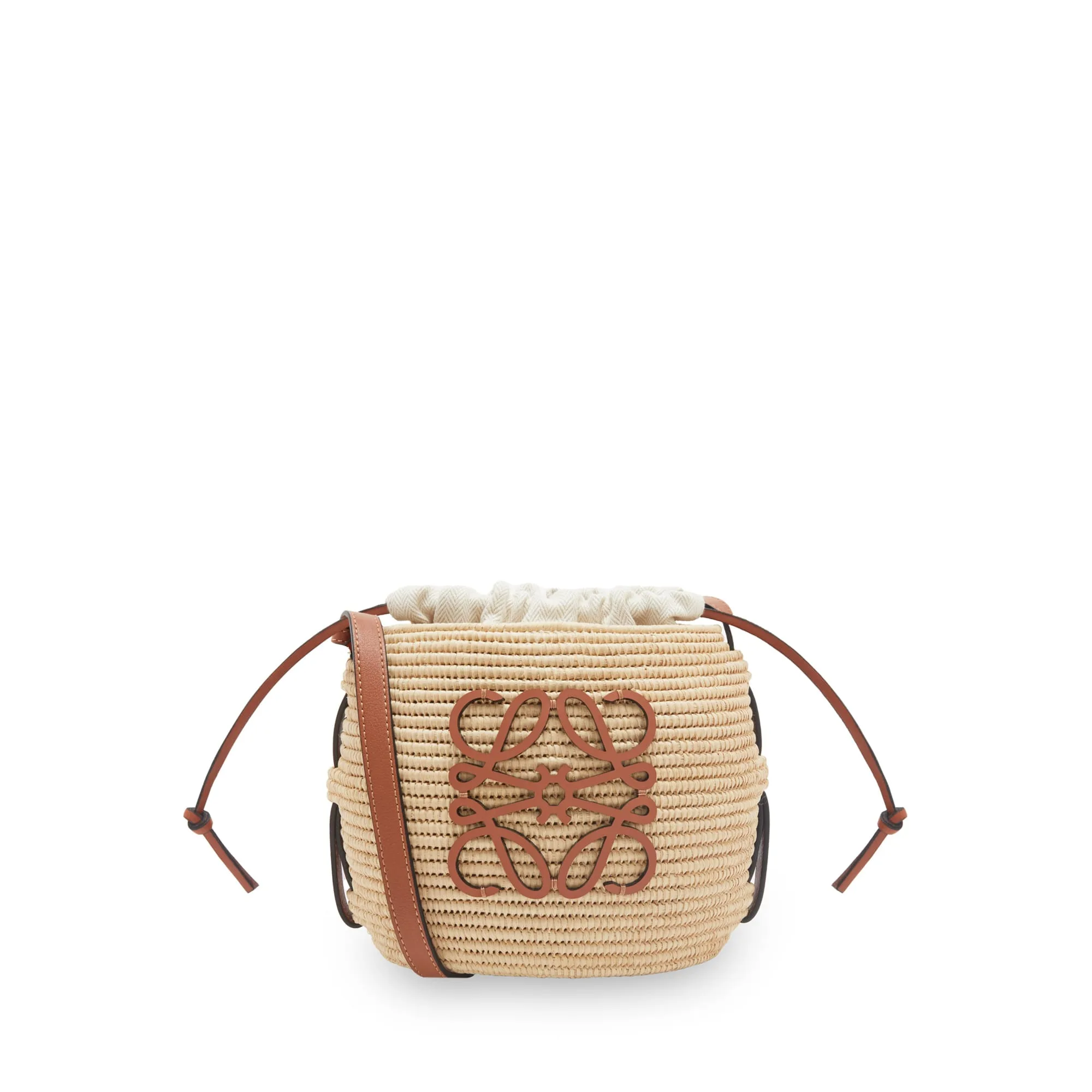 LOEWE Replica bags Beehive Basket bag in Raffia and Calfskin