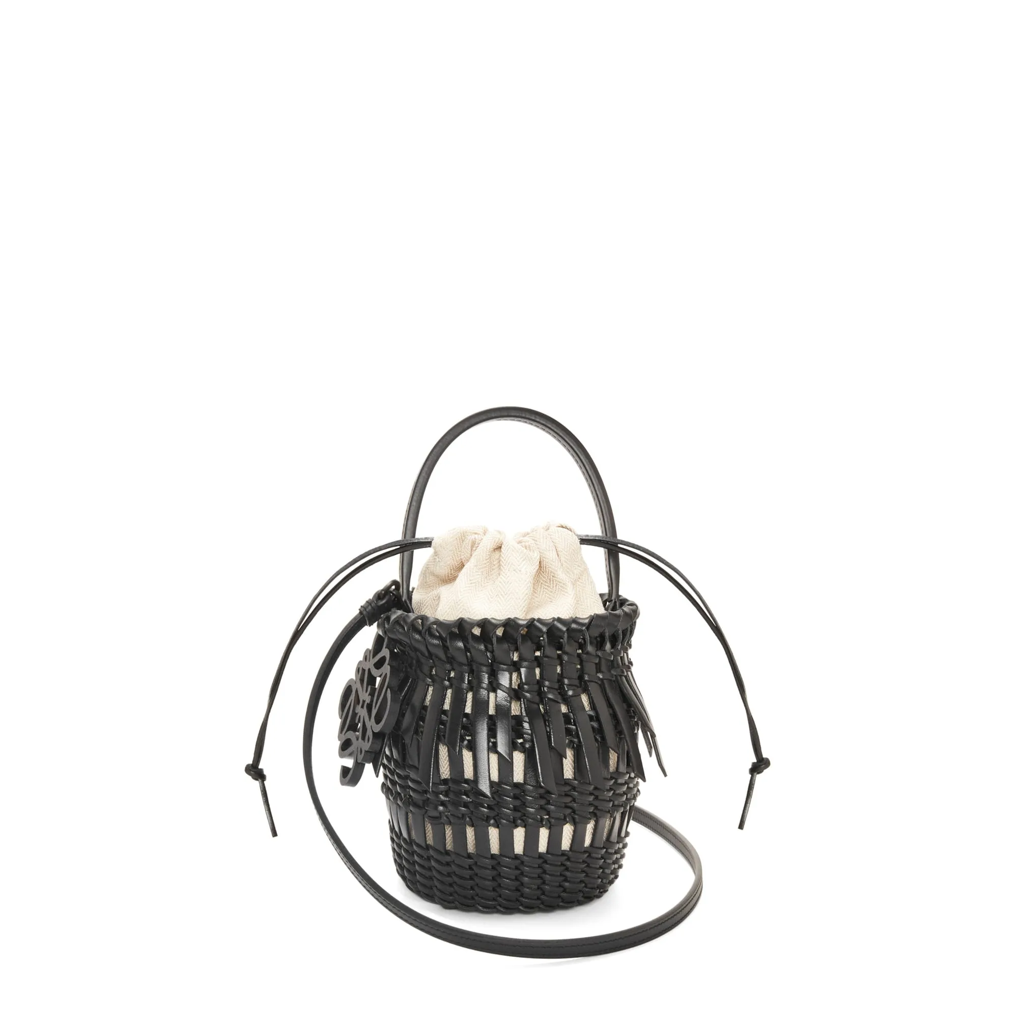 LOEWE Replica bags Small Fringe Bucket bag in Calfskin