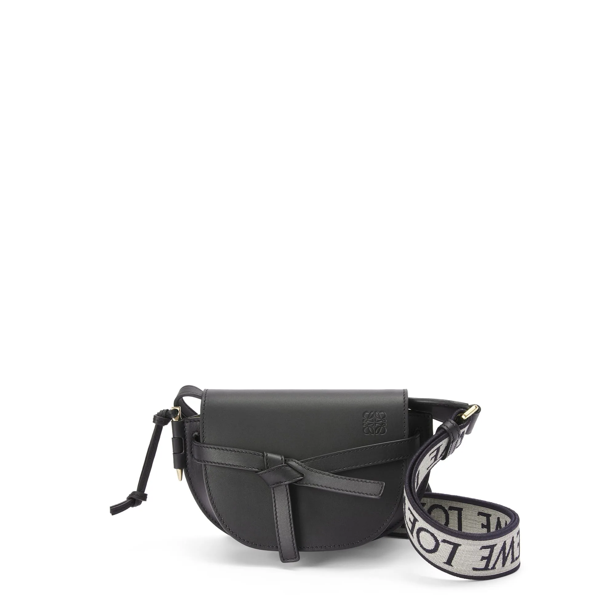 LOEWE Replica bags Mini Gate Dual bag in soft Calfskin and jacquard