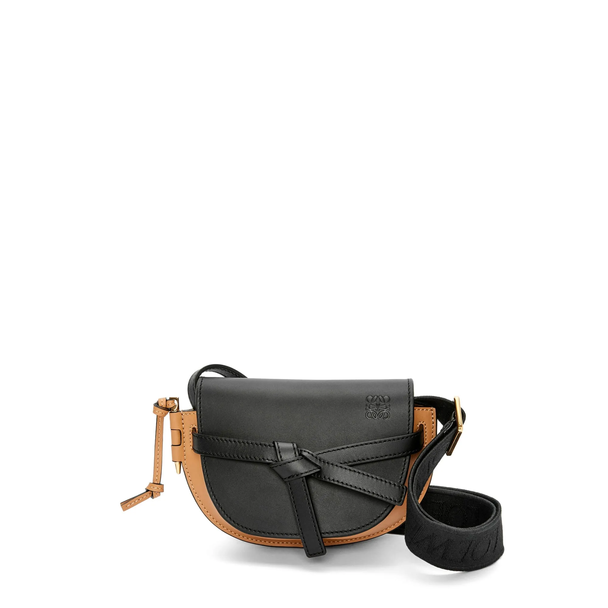 LOEWE Replica bags Mini Gate Dual bag in soft Calfskin and jacquard