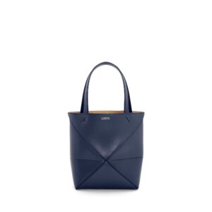 LOEWE Replica Designer Bag Mini Puzzle Fold Tote in shiny Calfskin