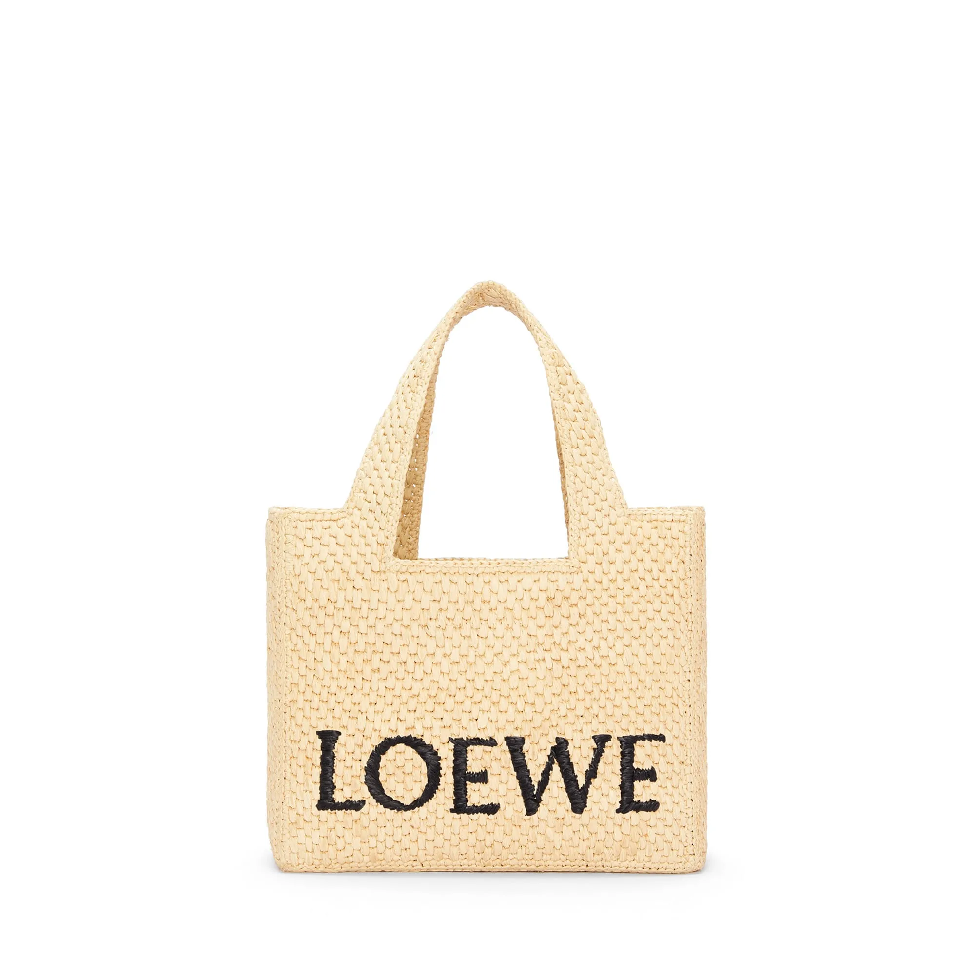 LOEWE Replica bags Small LOEWE Font tote in Raffia