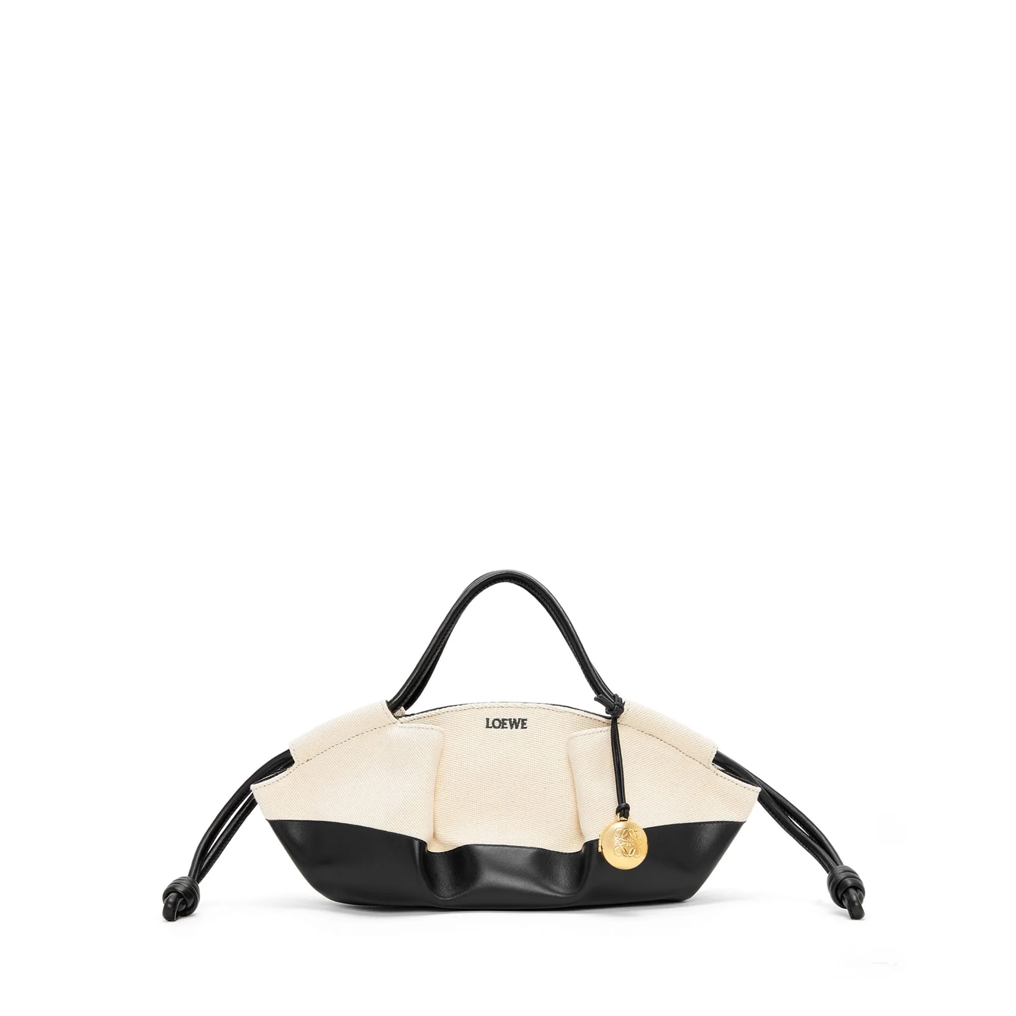 LOEWE Replica bags Small Paseo bag in shiny Nappa Calfskin and Canvas