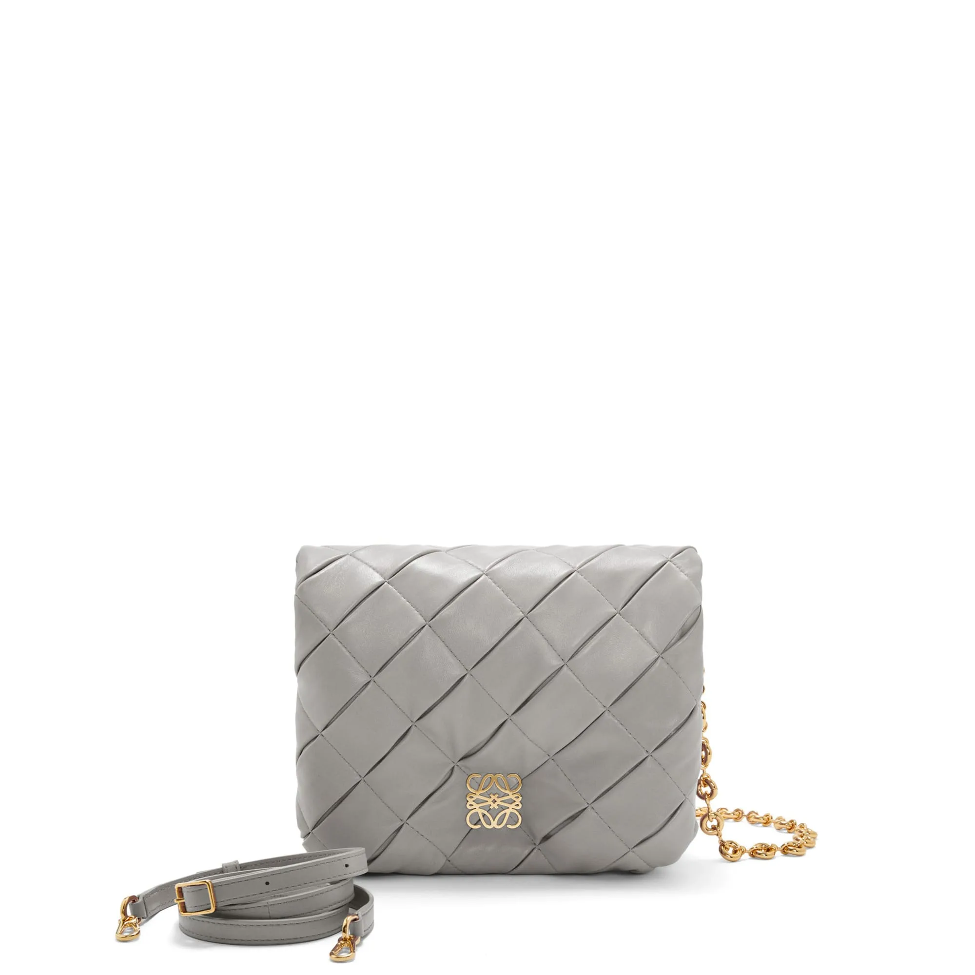 LOEWE Replica bags Puffer Goya in pleated shiny Nappa Lambskin