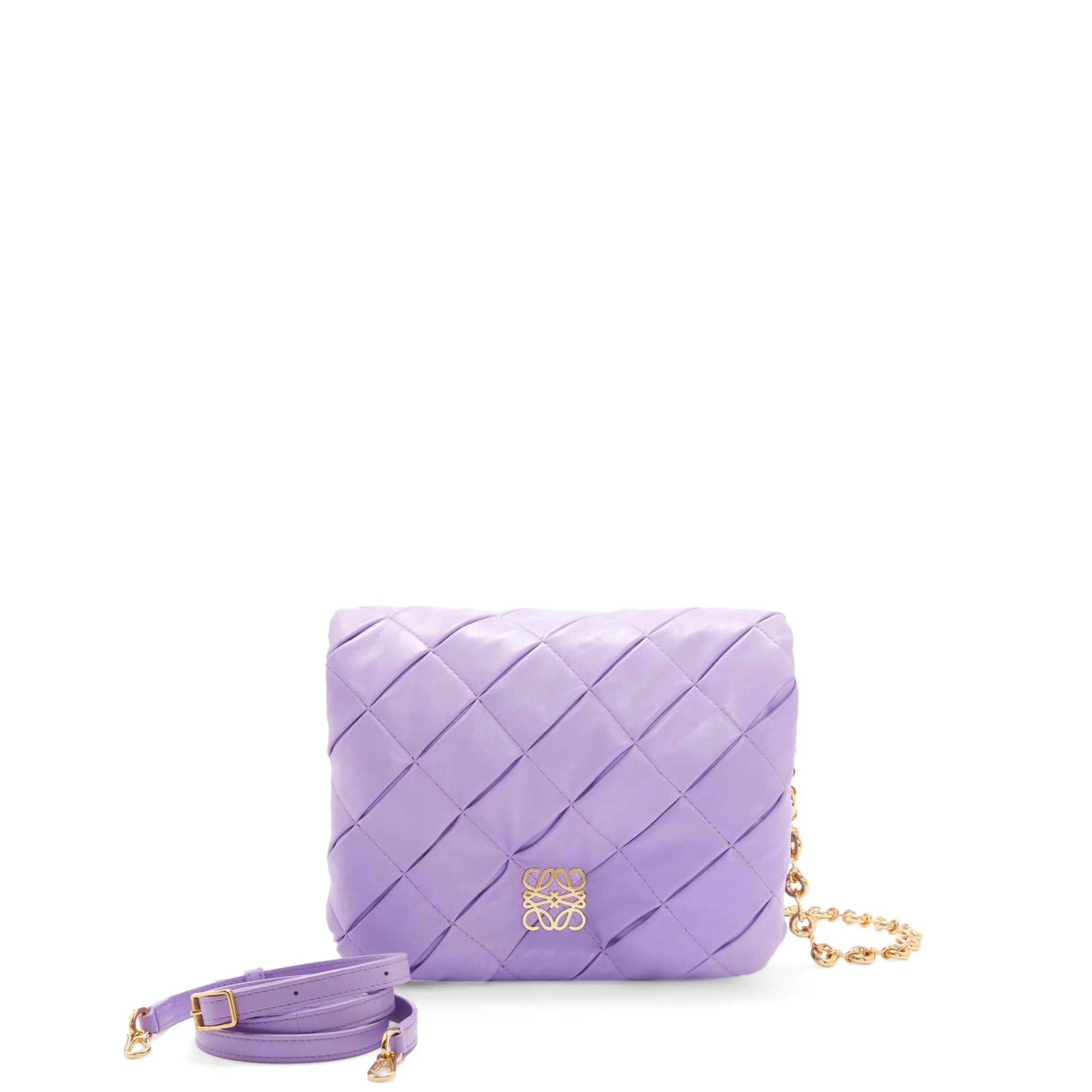 LOEWE Replica bags Puffer Goya in pleated shiny Nappa Lambskin