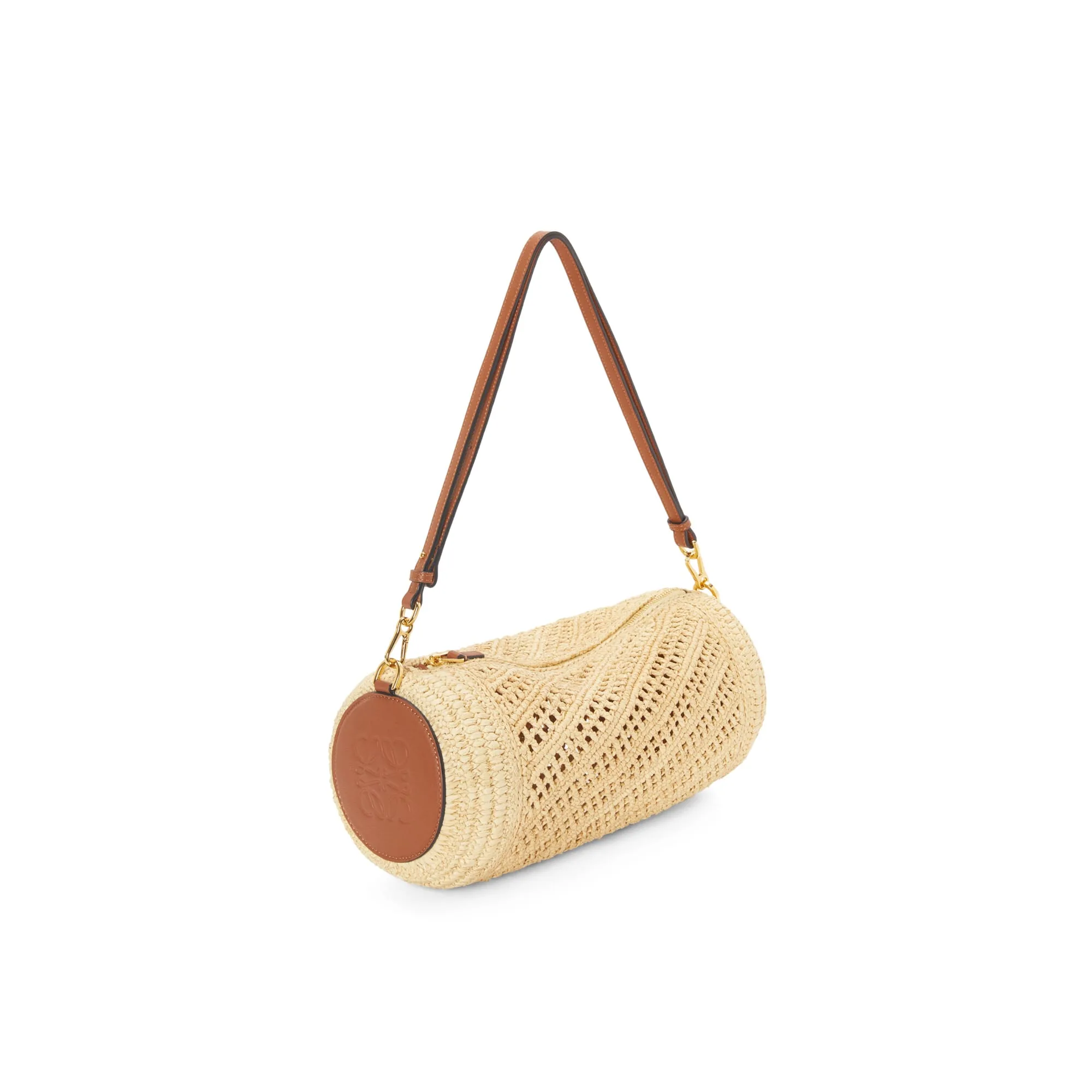 LOEWE Replica bags Bracelet pouch in Raffia and Calfskin