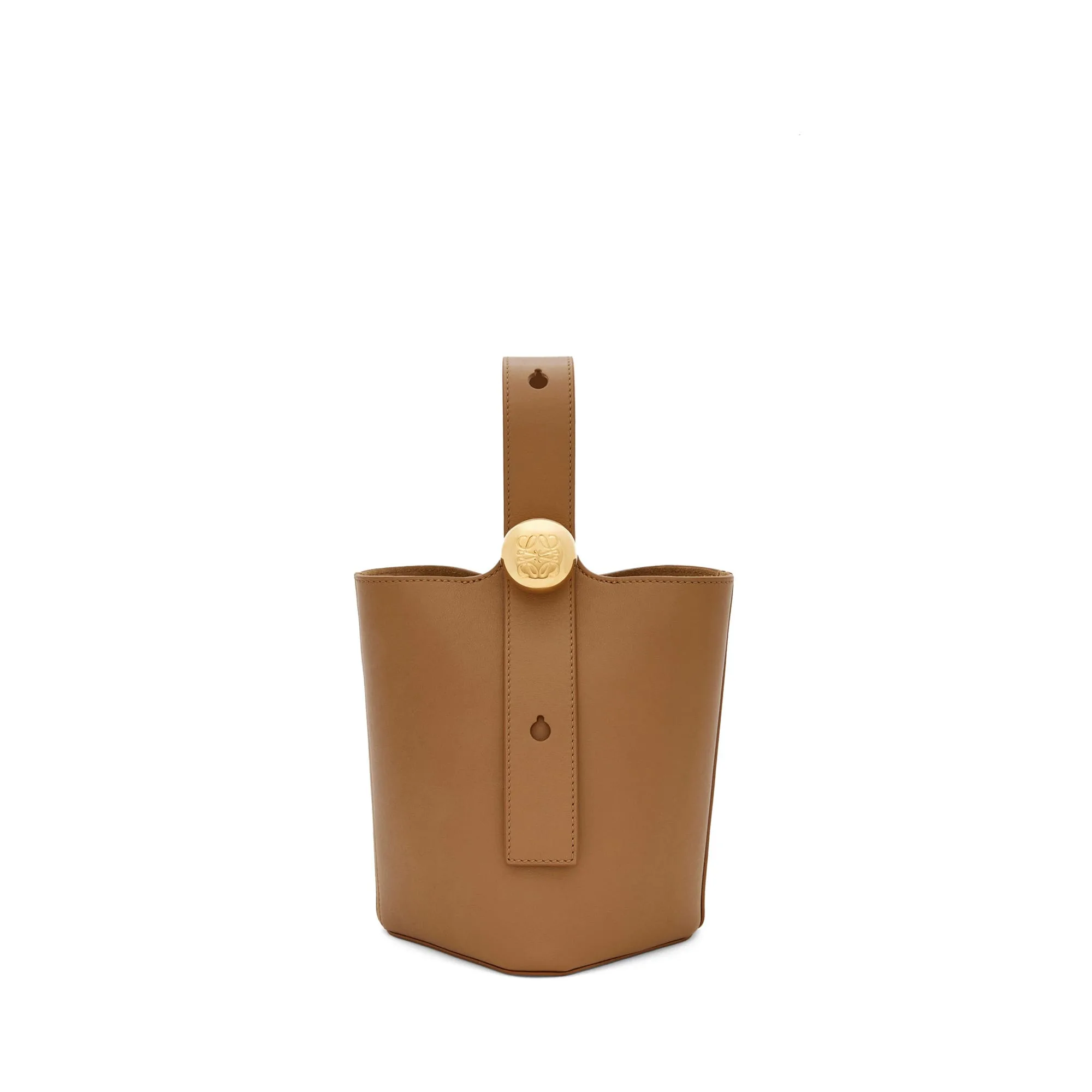 LOEWE Replica bags Mini Pebble Bucket bag in mellow Calfskin