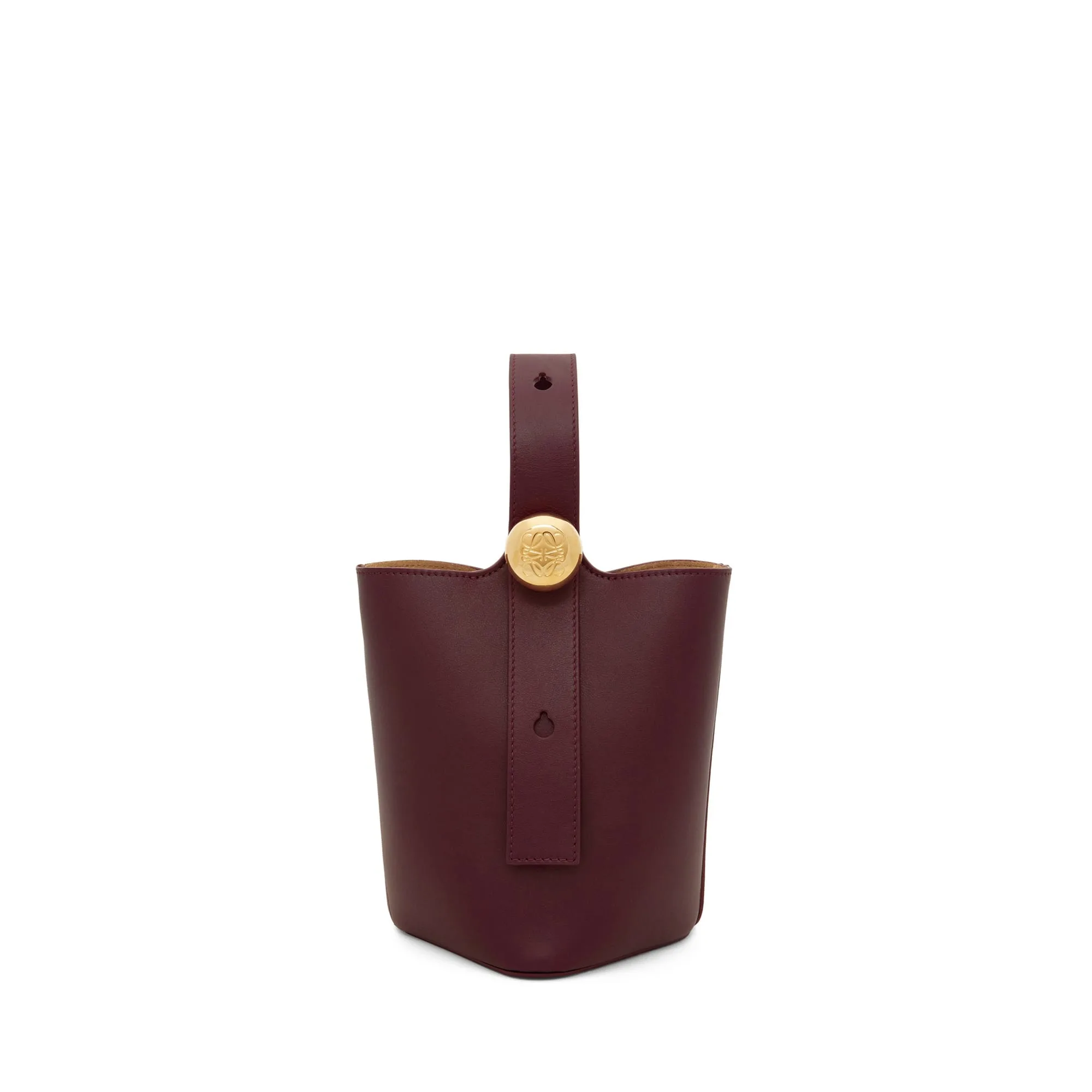 LOEWE Replica bags Mini Pebble Bucket bag in mellow Calfskin