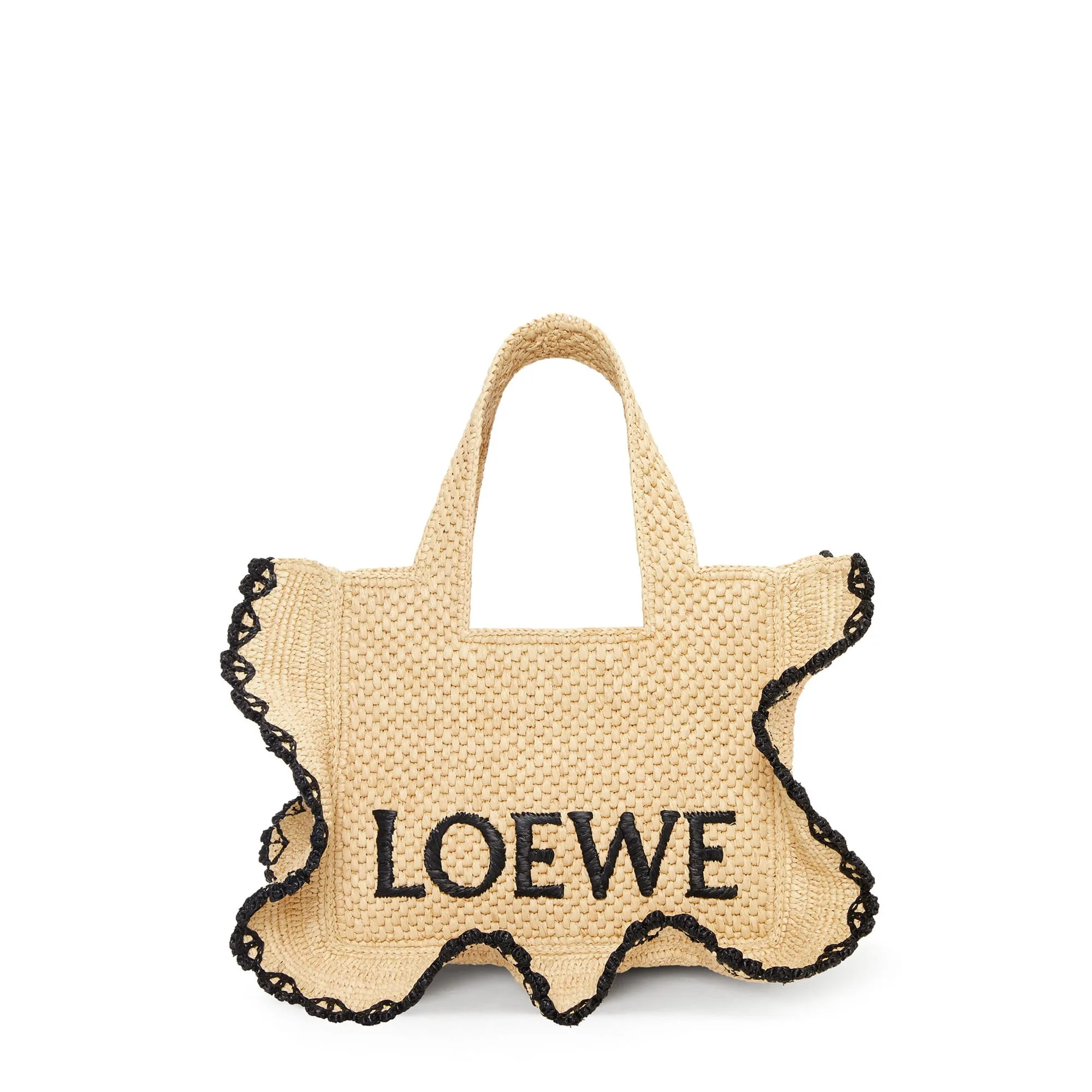 LOEWE Replica bags Small LOEWE Font tote in Raffia