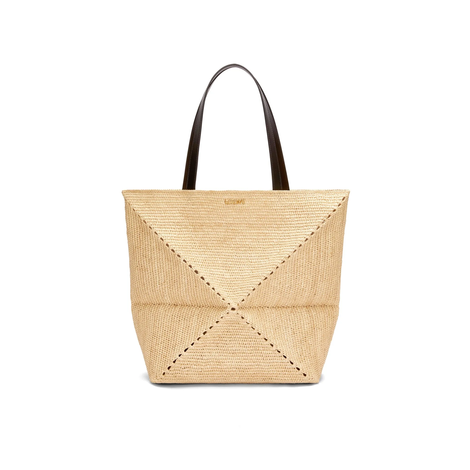 LOEWE Replica bags XL Puzzle Fold Tote in Raffia