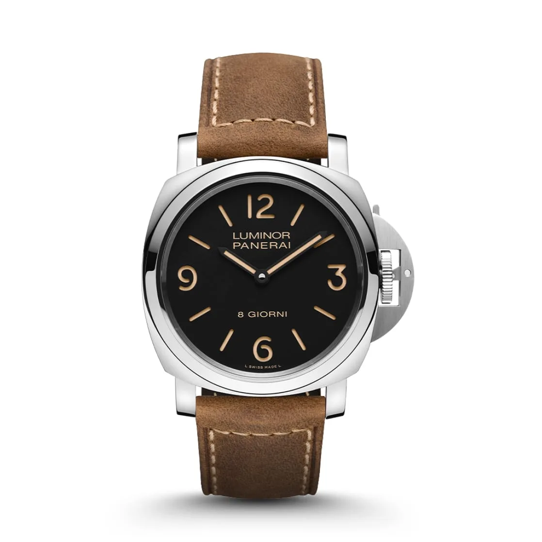 Panerai Replica Watches Luminor 8 Giorni Stainless Steel 44mm Black Dial PAM00914